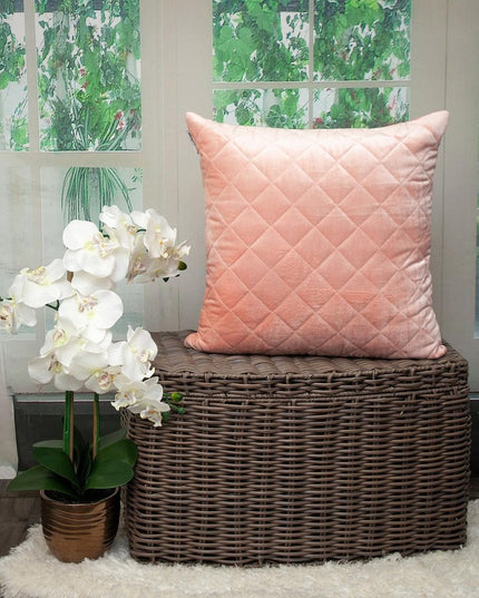 Tufted Diamond Pink Transitional Square Pillow