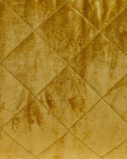 Tufted Diamond Yellow Ochre Transitional Lumbar Pillow