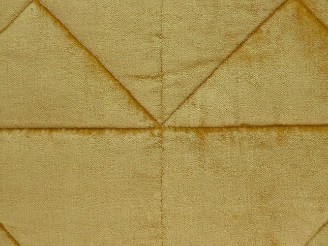 Yellow Chunky Geo Stitched Velvet Decorative Throw Pillow