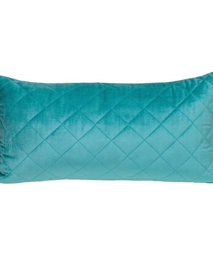 Tufted Diamond Aqua Transitional Lumbar Pillow
