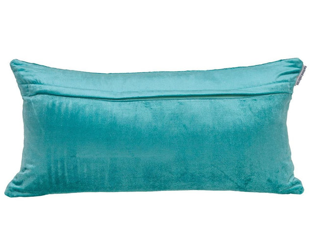 Tufted Diamond Aqua Transitional Lumbar Pillow
