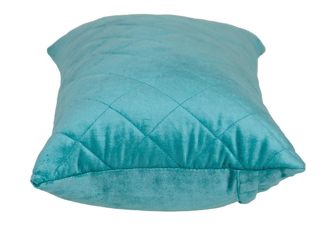 Tufted Diamond Aqua Transitional Lumbar Pillow