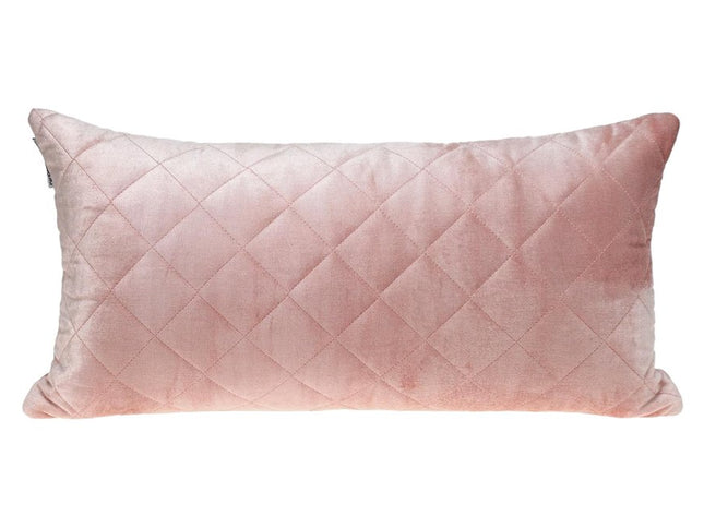Tufted Diamond Pink Transitional Lumbar Pillow