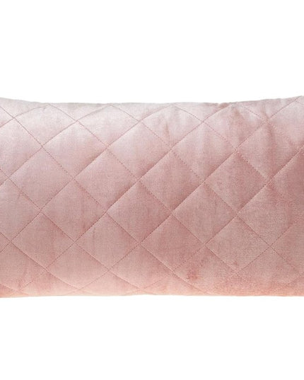 Tufted Diamond Pink Transitional Lumbar Pillow
