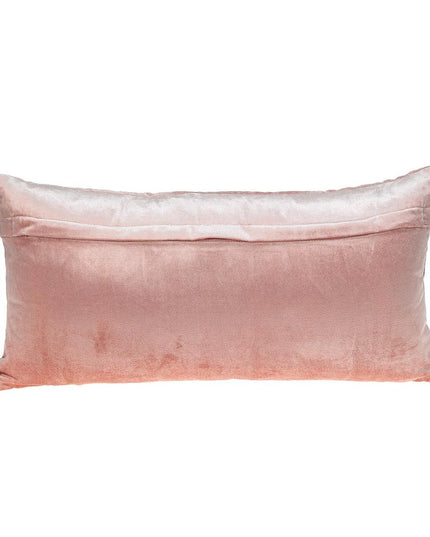 Tufted Diamond Pink Transitional Lumbar Pillow