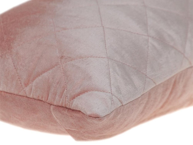 Tufted Diamond Pink Transitional Lumbar Pillow