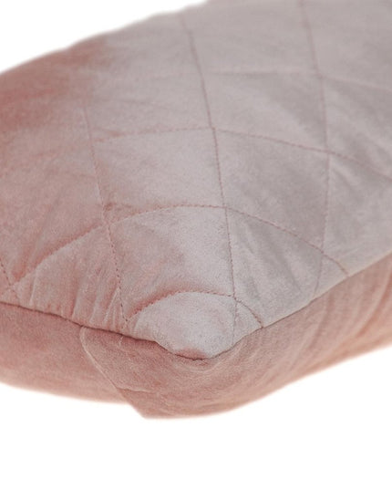 Tufted Diamond Pink Transitional Lumbar Pillow