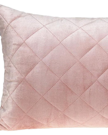 Tufted Diamond Pink Transitional Lumbar Pillow