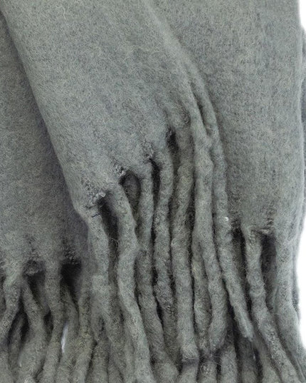 Super Soft Gray Soft Solid Color Handloomed Throw Blanket