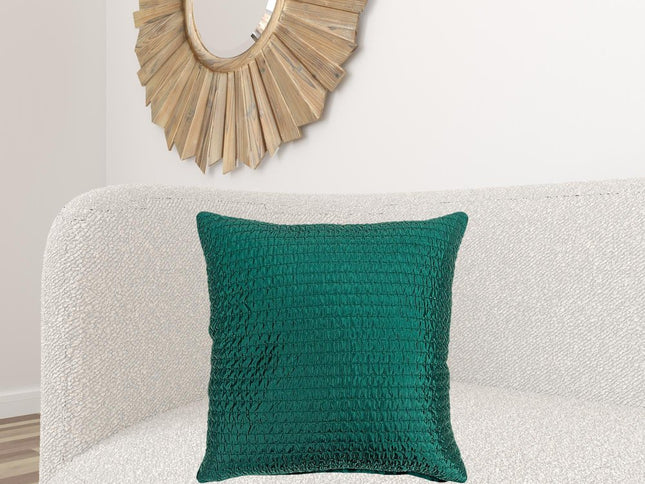Teal Smooth Weaved Modern Throw Pillow