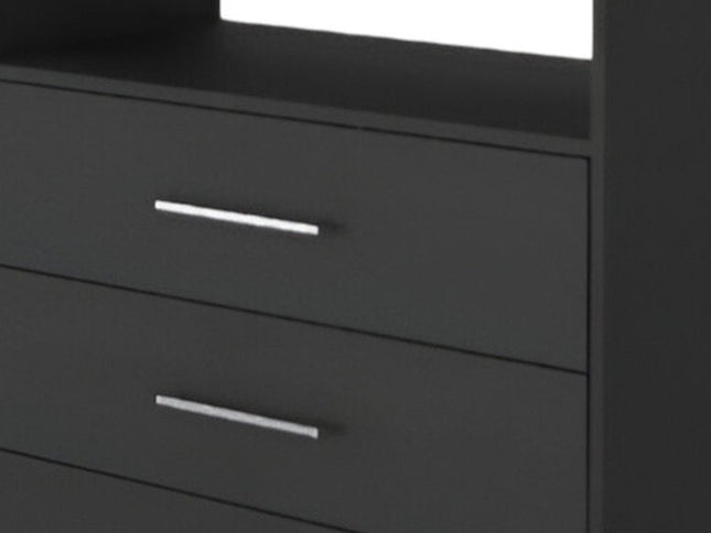 31" Black Four Drawer Vertical Dresser