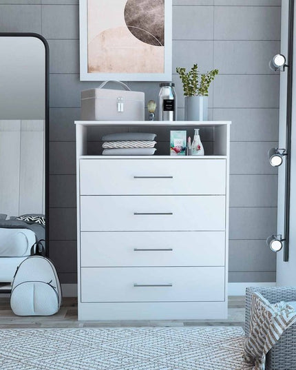 31" Black Four Drawer Vertical Dresser