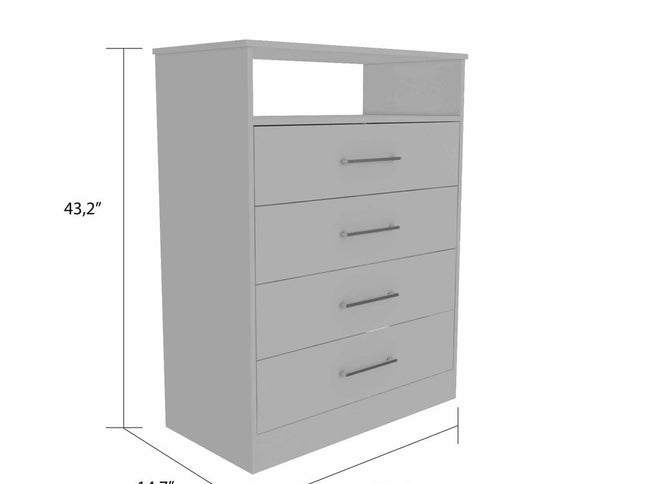31" Black Four Drawer Vertical Dresser