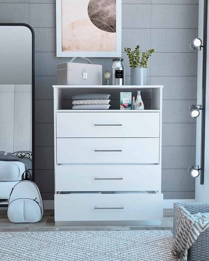 31" Black Four Drawer Vertical Dresser