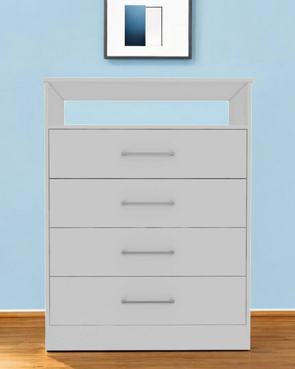 31" Black Four Drawer Vertical Dresser