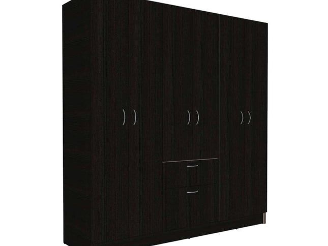 71" Black and White Single Drawer Combo Dresser