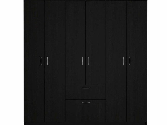 71" Black and White Single Drawer Combo Dresser