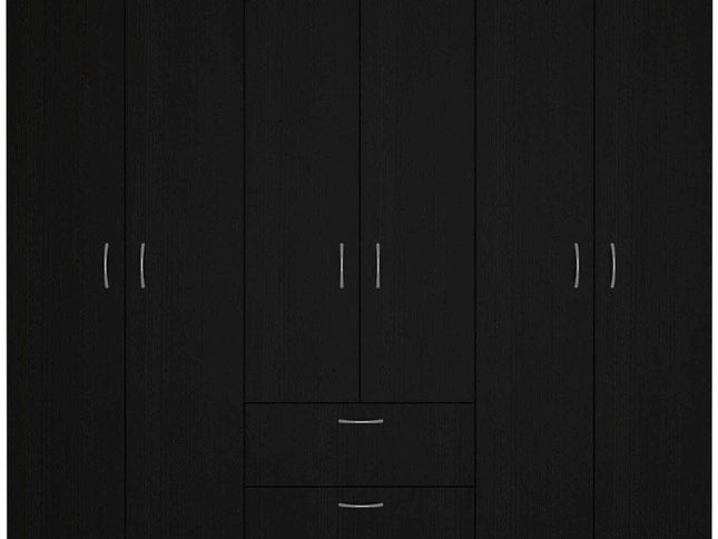 71" Black and White Single Drawer Combo Dresser