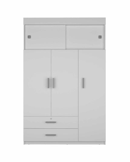 73" White Two Drawer Combo Dresser