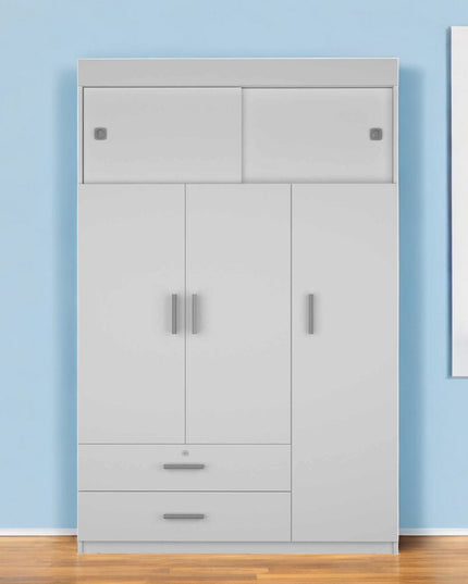 73" White Two Drawer Combo Dresser