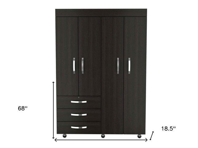 68" Three Drawer Combo Dresser
