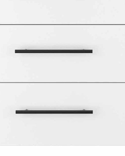 59" White Six Drawer Double Dresser