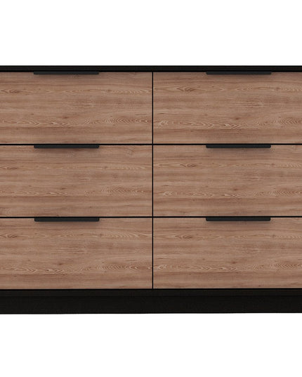 42" Brown and White Four Drawer Dresser