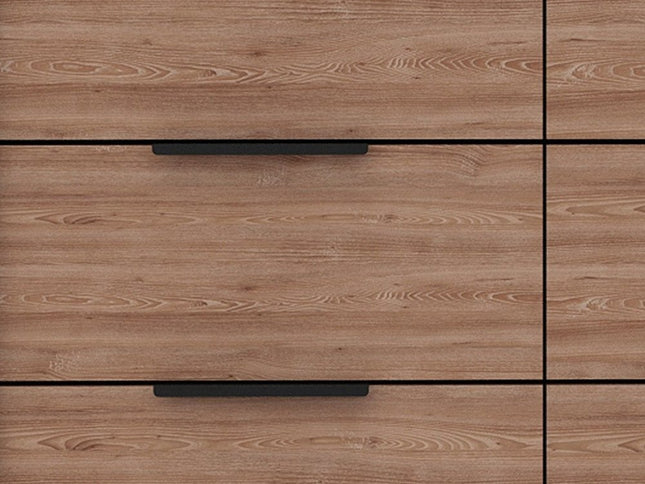 42" Brown and White Four Drawer Dresser