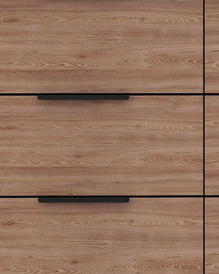 42" Brown and White Four Drawer Dresser