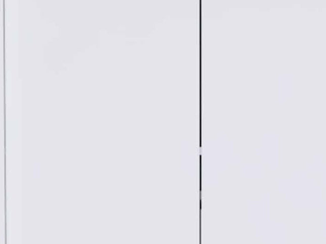 71" White Wood Two Door Single Drawer Combo Dresser