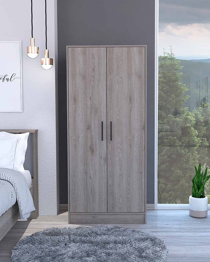 71" White Wood Two Door Single Drawer Combo Dresser