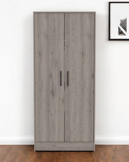 71" White Wood Two Door Single Drawer Combo Dresser