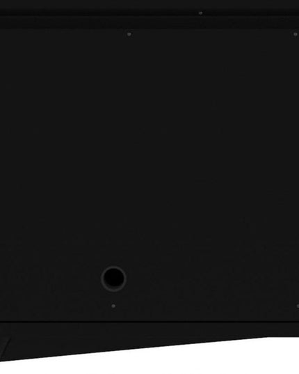 64" Black Mahogany Solid Wood Enclosed and Open Storage TV Stand