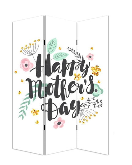 Sweet Floral Mother's Day Three Panel Room Divider Screen