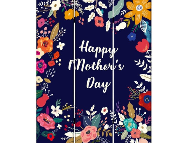 Sweet Floral Mother's Day Three Panel Room Divider Screen