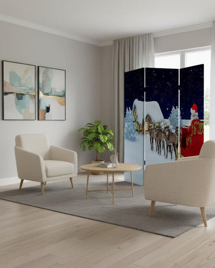 72" Green Folding Three Panel Screen Room Divider