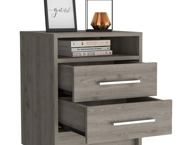 20" Wood Two Drawer Nightstand