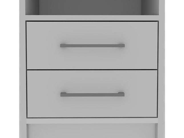 20" Wood Two Drawer Nightstand