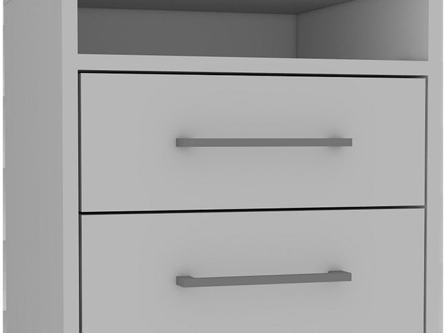 20" Wood Two Drawer Nightstand