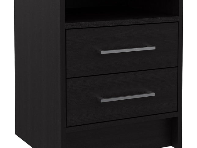 20" Wood Two Drawer Nightstand