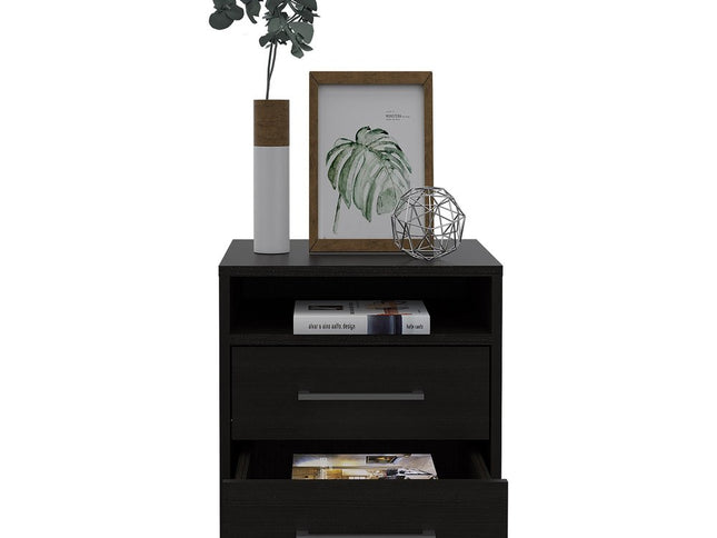 20" Wood Two Drawer Nightstand