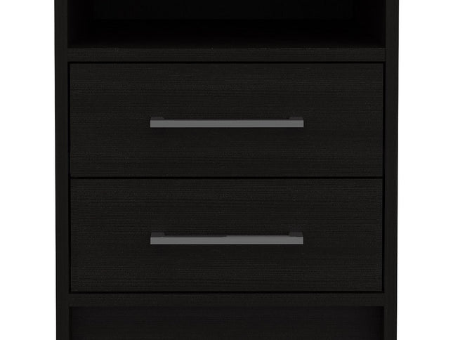 20" Wood Two Drawer Nightstand