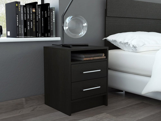 20" Wood Two Drawer Nightstand