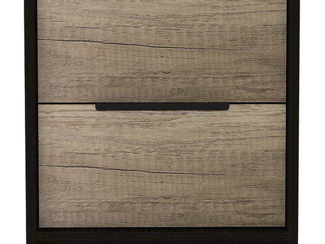 19" Wood Two Drawer Nightstand