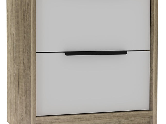 19" Wood Two Drawer Nightstand