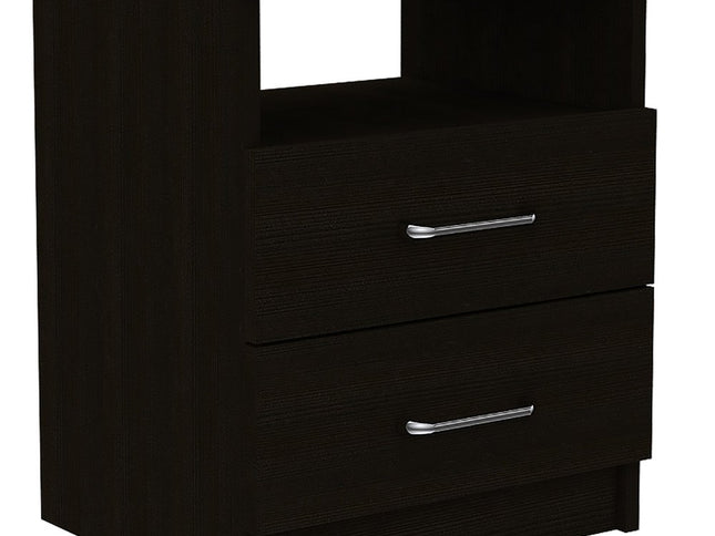 20" Wood Two Drawer Nightstand