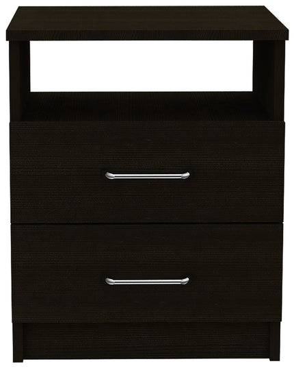 20" Wood Two Drawer Nightstand