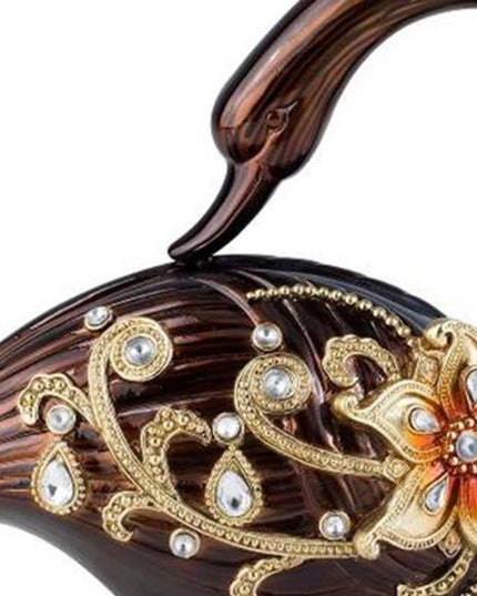 10" Bronze And Gold Polyresin Dove Statue Sculpture