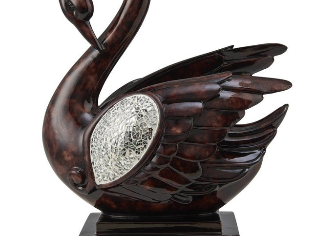 17" Marbleized Cherry Brown Dove Figurine Sculpture