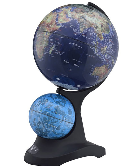 18" Blue Black And Navy Polyresin Dual Globe